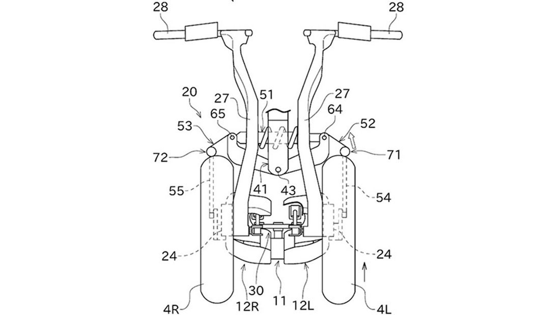 Tilting Quad motorcycle